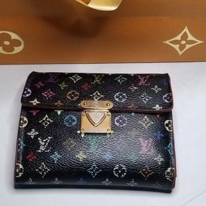Louis Vuitton Black Multicolored Wallet